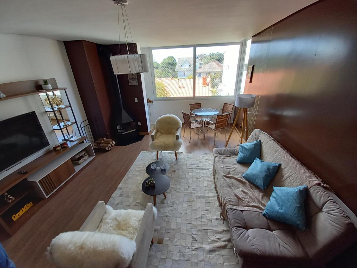 Gramado - Apartamento Aconchegante Com Lareira E Churrasqueira Extérieur photo